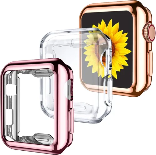 Vista 17 de GEAK - Juego de 3 fundas protectoras TPU compatibles con Apple Watch Series 11 10, protector de pantalla de 1.65 pulgadas, funda protectora completa