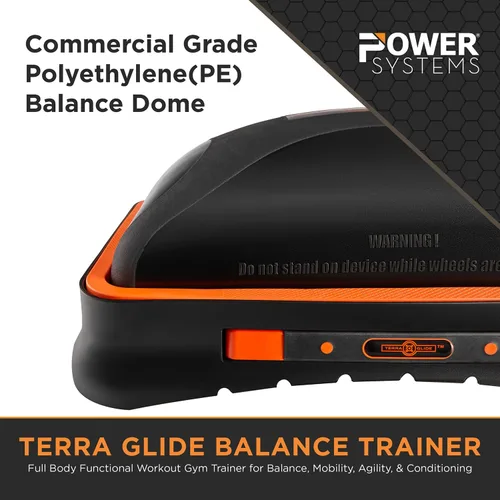 Vista 3 de Terra Glide - Tabla de equilibrio y rodillo para abdominales Entrenador de núcleo inflable con ruedas giratorias y asas emergentes Rueda