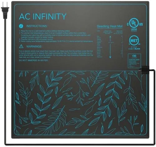 Vista 9 de AC Infinity SUNCORE A1, Alfombrilla Térmica Impermeable para Plántulas de 3" x 20", Almohadilla de Calentamiento Certificada MET y UL