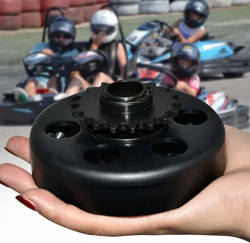 Vista 5 de Go Kart - Embrague centrífugo de 18 dientes de 3/4 pulgadas de diámetro n.º 35, cadena compatible con mini bicicleta y Go Kart Racing