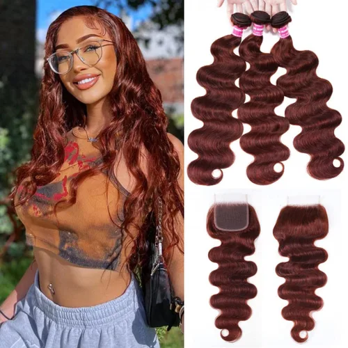 Vista 12 de Beauty Forever #FB30 - Extensiones de cabello humano virgen Remy virgen sin procesar de 8 pulgadas, 8 pulgadas FB30 Color 1 Bundle