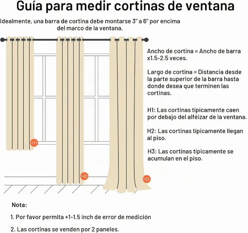 Vista 7 de XiDi - Cortinas beige con superposición transparente para sala de estar y dormitorio, ventana pequeña, 2 paneles, 80% de oscurecimiento, cortinas