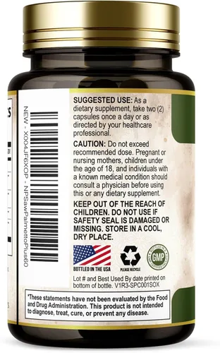 Vista 8 de Saw Palmetto - Suplementos de salud para próstata para hombres, 1000 mg, 3 veces más fuerza con semillas de calabaza, bloqueador de DHT, salud