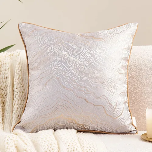 Vista 7 de Avigers - Funda de almohada de 18 x 18 pulgadas, color beige, mezcla de rayón, cremallera oculta