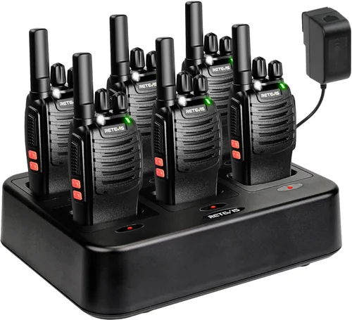 Vista 10 de Retevis Walkie Talkies H-777 con micrófono de hombro, radios de 2 vías de largo alcance, sin licencia, linterna LED, portátil, resistente a