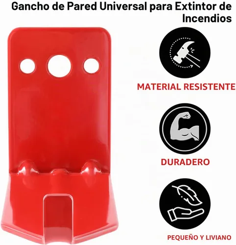 Vista 3 de Huazu Soporte para extintor de incendios, paquete de 4 ganchos de pared para extintores de 5 a 40 libras, soporte universal con tornillos