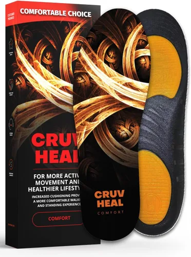 Vista 11 de CRUVHEAL Work Comfort - Plantillas ortopédicas antifatiga para hombres y mujeres, soporte de arco bajo, absorción de golpes, alivio del dolor