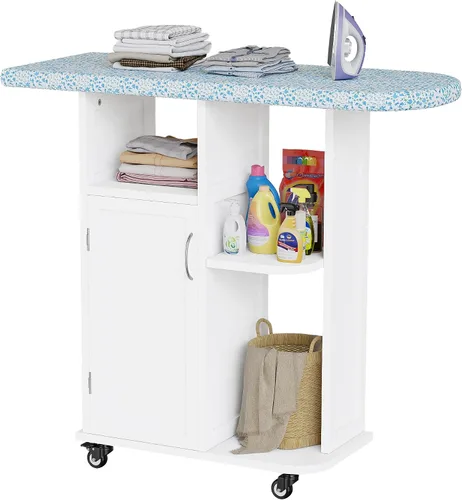 Vista 8 de Tabla de planchar con armario de almacenamiento, tabla de planchar plegable