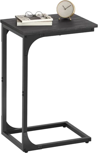 Vista 7 de VASAGLE - Mesa auxiliar en forma de C, mesa lateral pequeña para sofá, mesa de sofá con estructura metálica para sala de estar, dormitorio, mesita