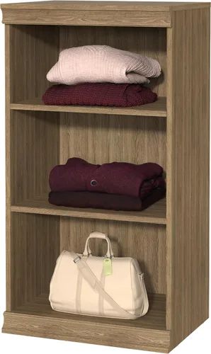 Vista 4 de ClosetMaid - Unidad de almacenamiento modular apilable de 3 estantes, color arena