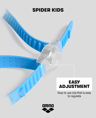 Vista 7 de ARENA Gafas de natación unisex Spider para niños y niñas de 2 a 5 años, lente antivaho sin espejo, correa fácil de usar, gafas sin fugas
