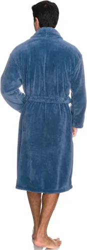 Vista 2 de TowelSelections Bata de baño de felpa súper suave para hombre