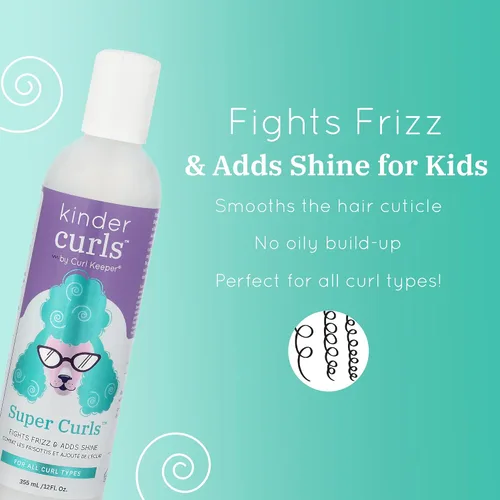 Vista 2 de CURL KEEPER - Kinder Curls Super Curls: moldeador a base de agua y sin silicona que combate el encrespamiento y añade brillo (12 oz / 12.0 fl oz)