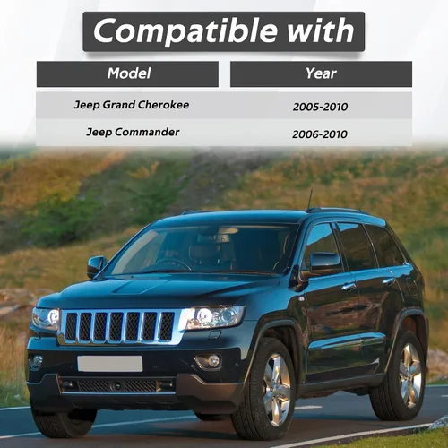 Vista 4 de Vaillante de puerta de mezcla con palanca y eje compatible con Jeep Commander Grand Cherokee 2005 2006 2007 2008 2009 2010 Reemplazo#:5143183AA