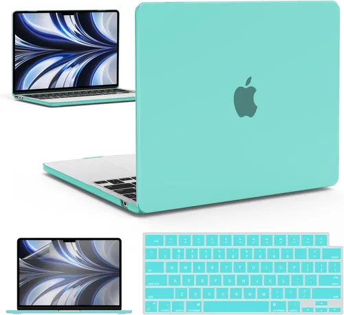 Vista 50 de IBENZER Funda para MacBook Air de 13 pulgadas 2026 2025 2024 2023 2022 M4 A3240 M3 A3113 M2 A2681, funda rígida con cubierta de teclado ScreenFilm