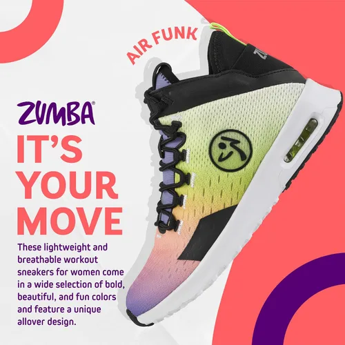 Vista 2 de ZUMBA Air Funk - Zapatos de baile para mujer, tenis de fitness