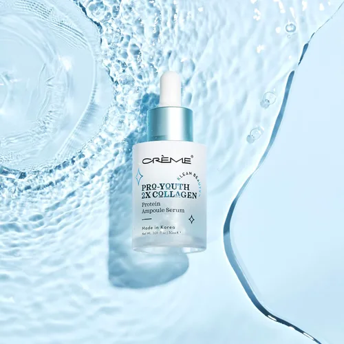 Vista 4 de The Crème Shop Pro-Youth - Suero de ampolla de proteína de colágeno 2 veces - Klean Beauty - Suero facial para una piel brillante - Fabricado