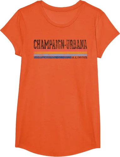 Vista 44 de clásico 1980s estilo champaign-urbana Illinois T Shirt, hombre 2XL, Blanco