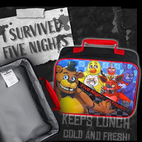 Vista 4 de Bioworld Five Night's At Freddy's FNAF - Lonchera térmica de 10 pulgadas
