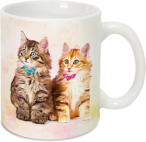 Vista 9 de Bonita taza de cerámica para gatos, regalo de taza de café, gran regalo para amantes de los gatos, gatos, mamá, papá, jefe, compañero de trabajo