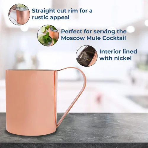 Vista 4 de Monograma personalizado 14oz. Taza de cobre Moscú Mule