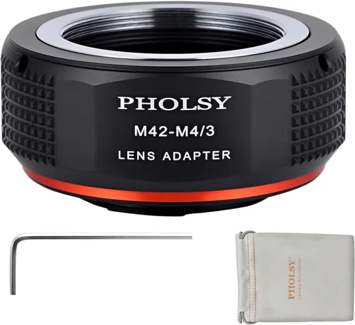 Vista 18 de PHOLSY - Adaptador de lentes compatible con lente Nikon F (tipo G) a cámara MFT M4/3 Manual Mount Converter with Aperture Control Ring Compatible