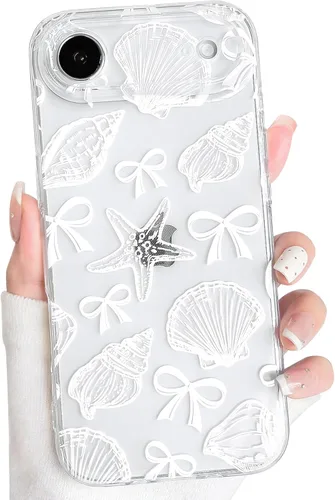 Vista 32 de NITITOP Funda para iPhone 13 Clear Sea Animal - Pez negro Pescado Negro