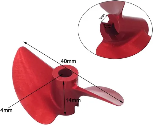 Vista 2 de UDI903 UDI005 UDIRC Piezas de barco RC Accesorios de actualización Piezas de repuesto de hélice CNC (hélice CNC)