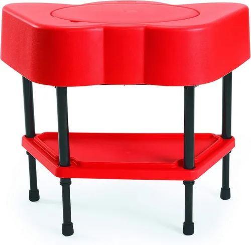 Vista 17 de Children's Factory - Mesa sensorial para niños pequeños con tapa, azul, AFB5100PB, actividades de arena y agua ajustables para niños, guardería