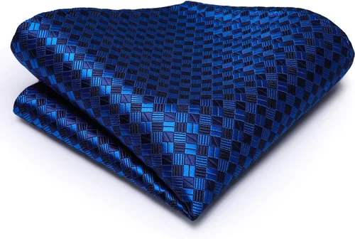 Vista 33 de Hi-Tie Corbata clásica de cachemira para hombre con pañuelo y gemelos a cuadros