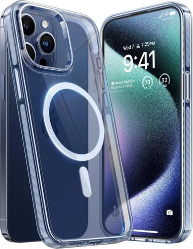 Vista 11 de TORRAS Funda Mate Mejorada para Estuche iPhone 14 Pro,[Protección de Grado Militar 12FT][Compatible con MagSafe] Cubierta de Teléfono Translúcida