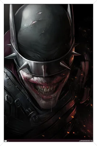 Vista 13 de Trends International DC Comics The Batman Who Laughs - Póster de pared de cara, 14.725 x 22.375 pulgadas, versión enmarcada de madera de granero