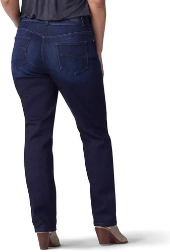 Vista 3 de Lee - Pantalones de mezclilla para mujer, corte recto, ajuste relajado, talla extragrande