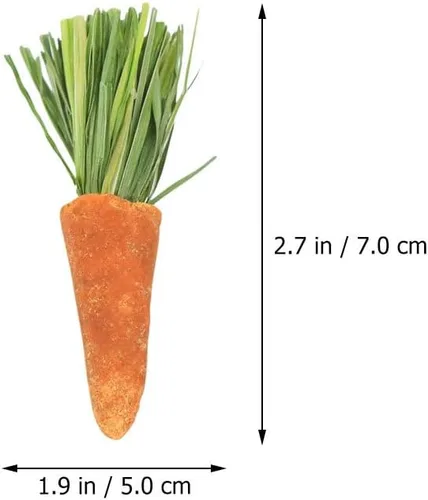 Vista 2 de GANAZONO Conejo masticable zanahorias animales pequeños palitos de dentición hámster masticar juguetes naturales cuidado dental mascota masticable