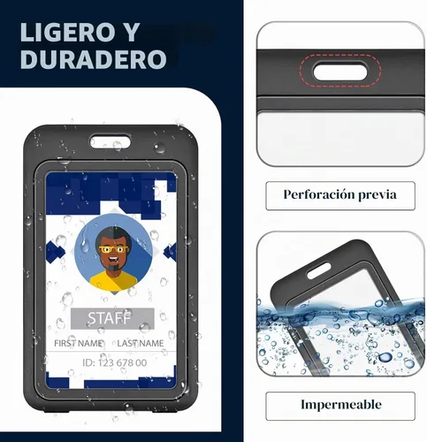 Vista 6 de Paquete de 3 soportes verticales para tarjetas de identificación