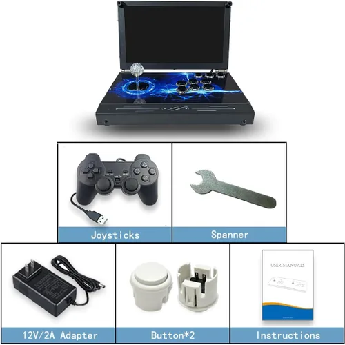 Vista 2 de 30000 en 1 Consola de juegos Arcade portátil Pantalla HD de 14 pulgadas Caja de Pandoras de un solo jugador 70S, máquina de videojuegos retro