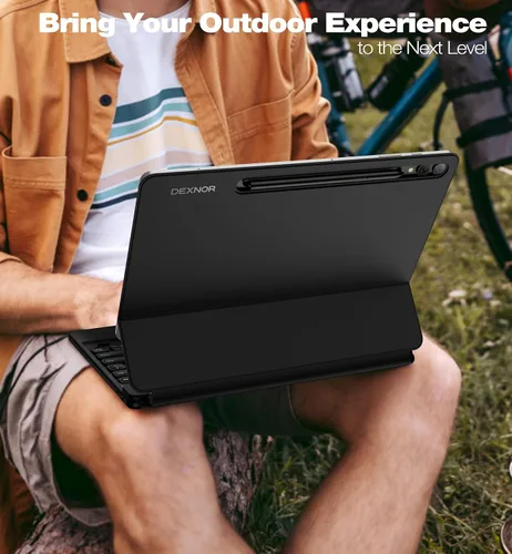 Vista 7 de Dexnor para Samsung Galaxy Tab S10+ Plus/S9+ Plus/S9 FE+ Plus/S8+ Plus/S7+ Plus/S7 FE Funda con Teclado 31.5 cm Flotante Cantilever Magnético