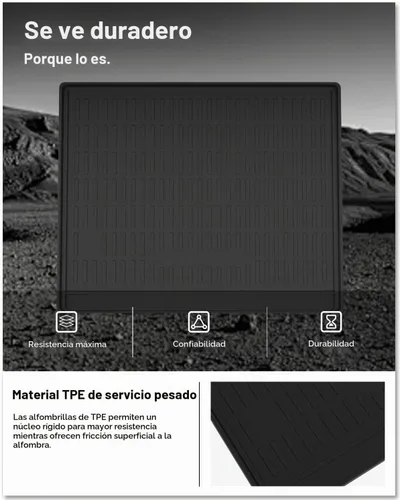 Vista 5 de KIWI MASTER Alfombrilla de maletero de carga para Toyota 4Runner 2010-2024, repuesto OEM PT218-89112 para todo tipo de clima, forro de maletero TPE