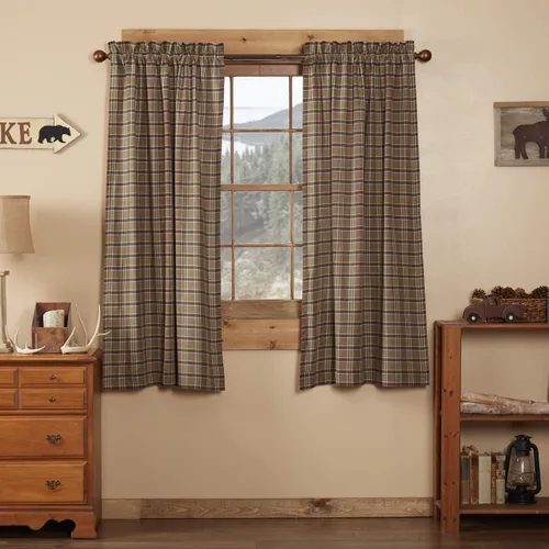 Vista 13 de VHC Brands Rustic & Lodge - Cortinas para ventana de cocina, par de festones Wyatt, marrón caqui