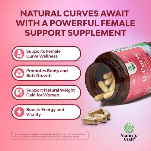 Vista 4 de Natures Craft G Curve Horny Goat Weed para Mujeres - Mezcla Femenina Vigorizante con Raíz de Maca Femenina y Tribulus Terrestris Energía Mejorada