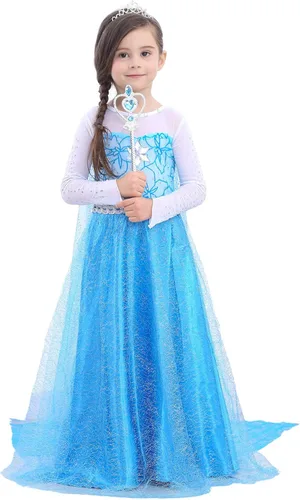 Vista 2 de Familycrazy Princess Costume Princess Dresses for Girls Dress up Fancy Halloween Christmas for ToddlerNo Accessories
