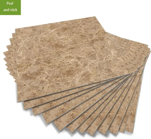 Vista 5 de 12 calcomanías de vinilo esmerilado para transferencia de salpicaduras en muro, autoadhesivas para suelo de cocina y baño, oro imperial, 6 x 6
