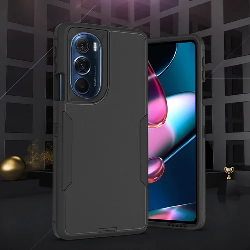 Vista 6 de Asuwish Funda protectora de pantalla de vidrio templado para Motorola Edge + Plus 2022/Edge X30/30 Pro y accesorios de celda híbridos resistentes