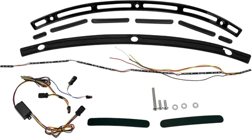 Vista 4 de TCT-MOTORPARTS Moldura de parabrisas con luz LED intermitente para Harley Touring 2014-2023 Road King FLHR Electra Street Tri Glide Ultra Limited