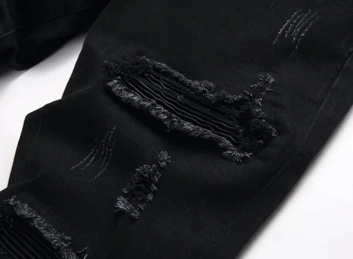 Vista 7 de AITITIA Jeans elásticos rasgados de ajuste regular para hombre