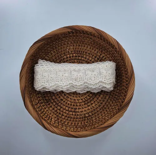 Vista 6 de Cinta de algodón de 5 yardas para costura, manualidades, decoración de boda, envoltura de regalo, 1.4 pulgadas de ancho (beige)