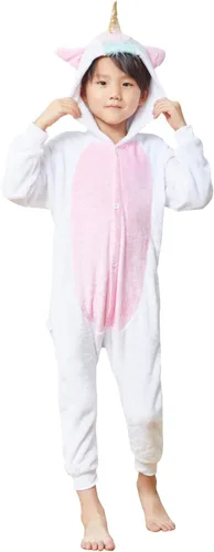 Vista 6 de Mameluco de unicornio para pijamas de animales, cosplay, disfraz unisex de Halloween