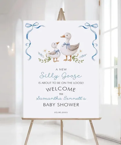 Vista 8 de Letrero de bienvenida de calabaza azul para baby shower con nombre personalizado, decoración de fiesta temática de calabaza pequeña para niño