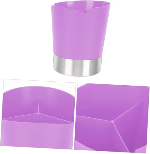 Vista 8 de Healeved Cubo de paja de tres compartimentos Soporte multifunción Estuche de almacenamiento de pajitas Cucharas Cubo de almacenamiento para el hogar