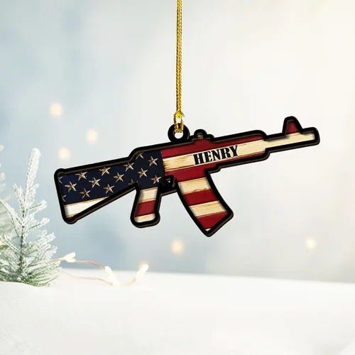 Vista 29 de Adornos de Navidad del ejército estadounidense, adorno de veterano para hombres y mujeres, adornos patrióticos para decoración de árbol de Navidad
